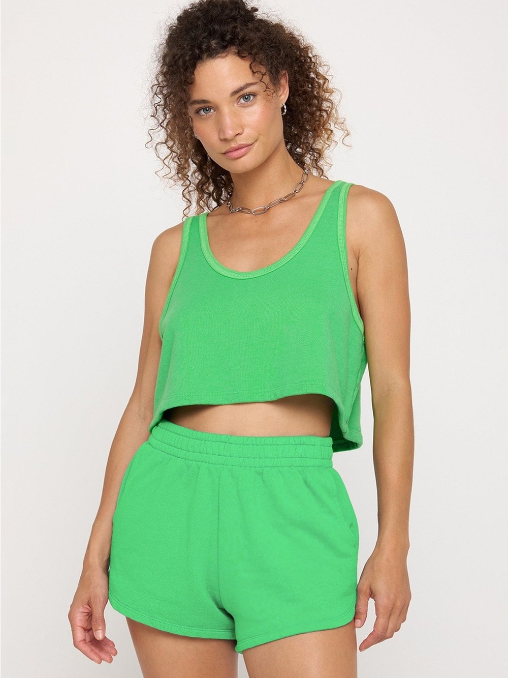 SPIRITUAL GANGSTER BREE BOXY TANK - PALM GREEN